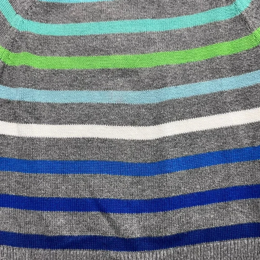 Baby Gap 12-18m Grey Blue Green Striped Sweater